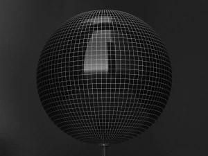 giopato coombes bolle soffio table lamp clear gold 3D Model