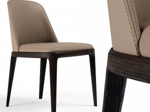 chair poliform grace beige 3D मॉडल