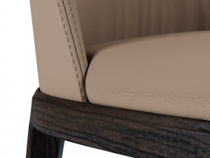 chair poliform grace beige 3D Model