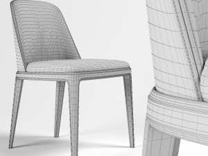 chair poliform grace beige 3D Model