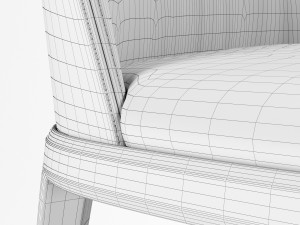 chair poliform grace beige 3D Model