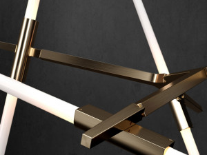 chandelier agnes 20 lights gold 3D Model