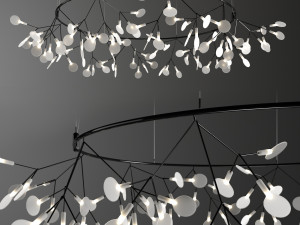 chandelier moooi heracleum big o small black 3D मॉडल