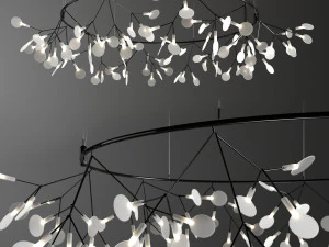lustre moooi heracleum grande o pequeno preto Modelo 3D