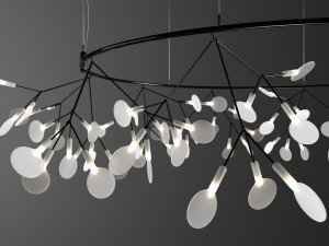 chandelier moooi heracleum big o small black Modelo 3D