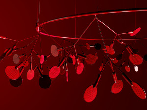 chandelier moooi heracleum big o small black Modelo 3D
