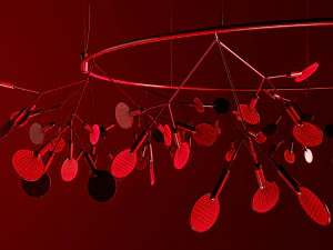 chandelier moooi heracleum big o small black 3D Model