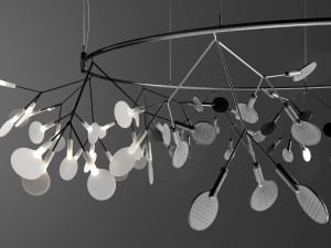 chandelier moooi heracleum big o small black Modelo 3D