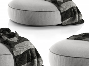 pouf poliform elise Modèle 3D