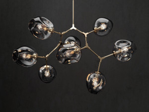 branching bubble 8 lamps 2 dark gold 3D मॉडल
