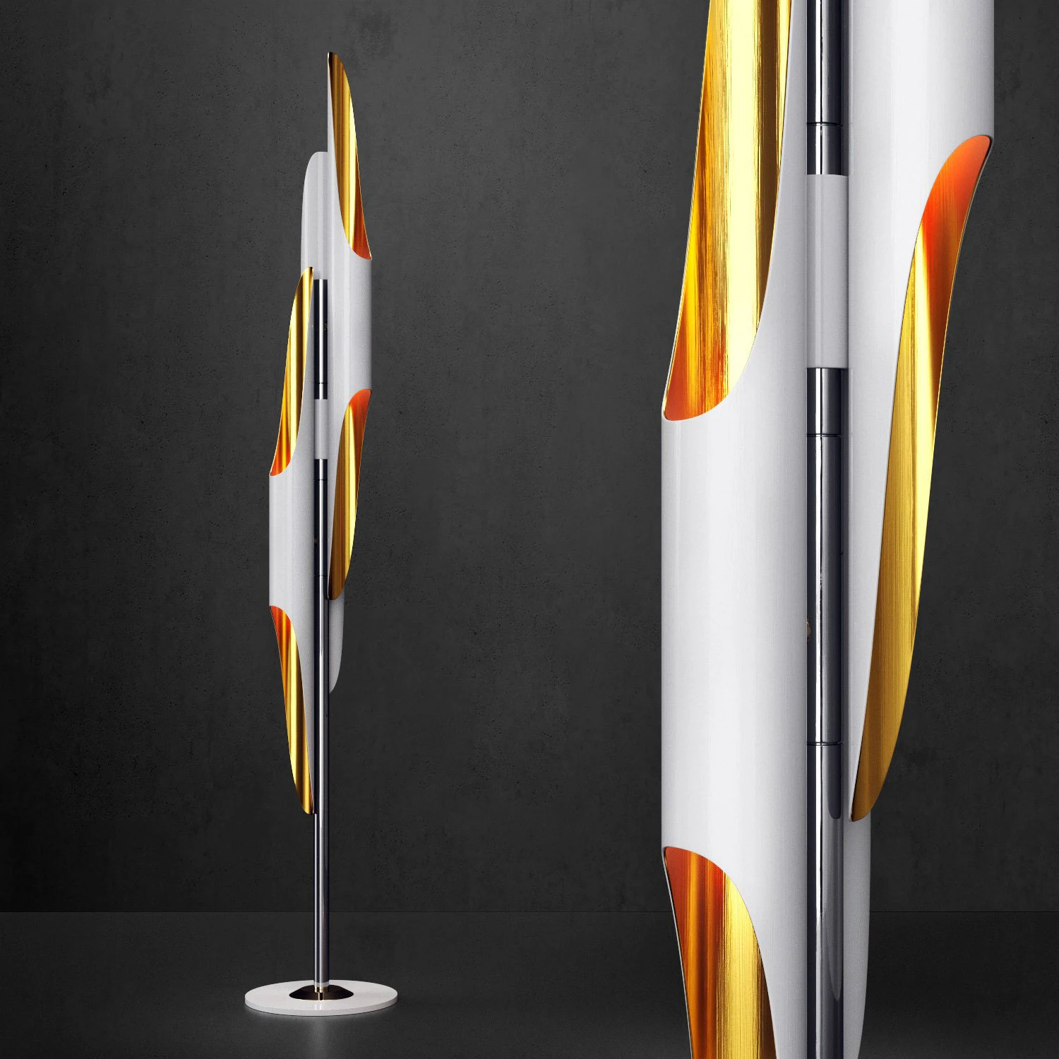 floor lamp coltrane white 3D Model .c4d .max .obj .3ds .fbx .stl .blend