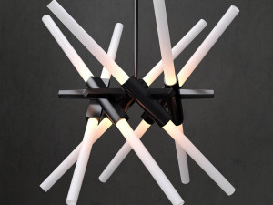 chandelier agnes 12 lights black 3D Model