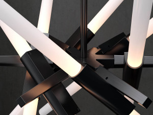 chandelier agnes 12 lights black 3D Model