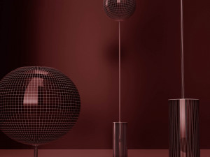 floor lamp g c bolle soffio long frost silver Modelo 3D