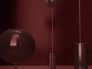 floor lamp g c bolle soffio long frost silver 3D Model