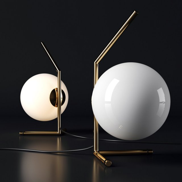 table lamp ic gold Modelo 3D .c4d .max .obj .3ds .fbx .stl .blend 