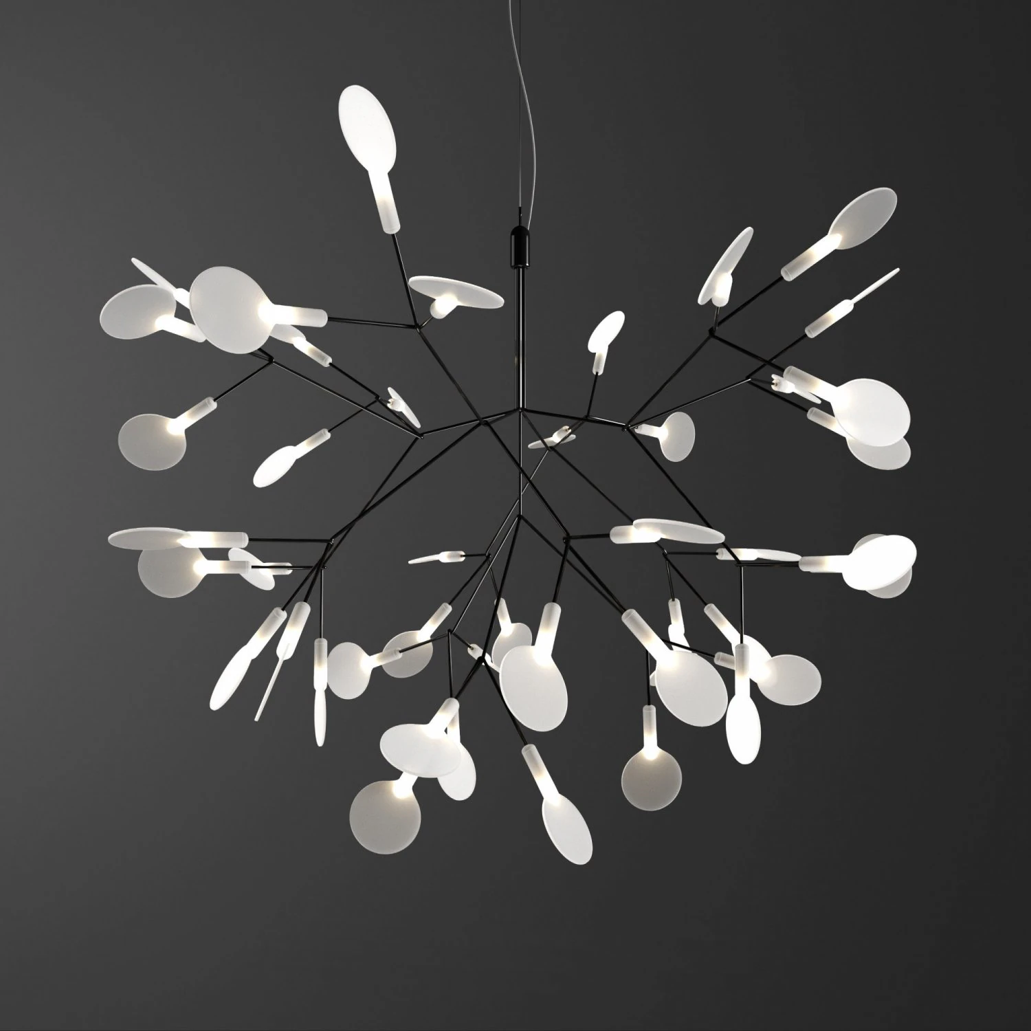 chandelier moooi heracleum ii small black 3D Model .c4d .max .obj .3ds .fbx .stl .blend 