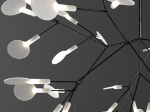 chandelier moooi heracleum ii small black 3D Model