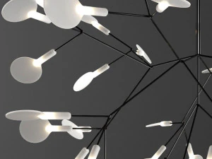 chandelier moooi heracleum ii small black 3D Model