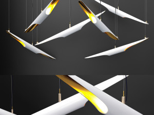 chandelier coltrane white Model 3D