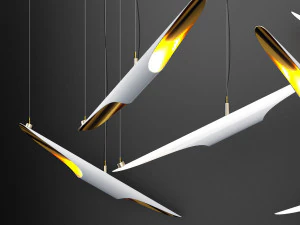 chandelier coltrane white 3D Model