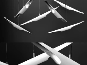 chandelier coltrane white 3D Model