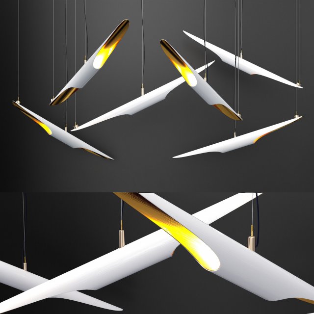 chandelier agnes 14 lights 4 colors 3Dモデル .c4d .max .obj .3ds .fbx .stl .blend 