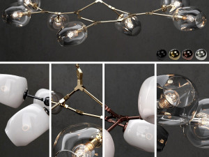 collection branching bubble 7 lamps 3D Model