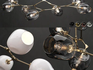 collection branching bubble 7 lamps 3D Model