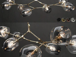 collection branching bubble 7 lamps 3D Model