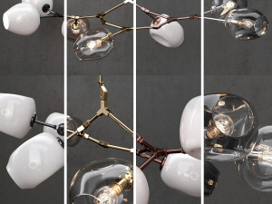 collection branching bubble 7 lamps 3D Модель