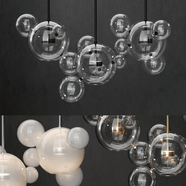 g c bolle 14 bubble 6 colors 3D Model .c4d .max .obj .3ds .fbx .stl .blend 