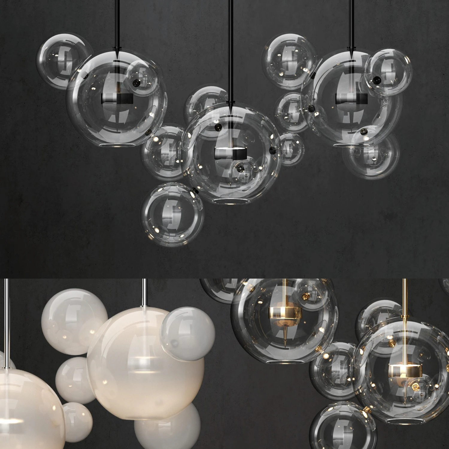 g c bolle 14 bubble 6 colors 3D Model .c4d .max .obj .3ds .fbx .stl .blend 