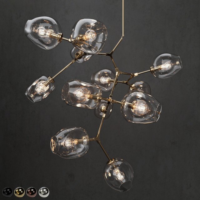 collection branching bubble 12 lamps 3D Model .c4d .max .obj .3ds .fbx .stl .blend 