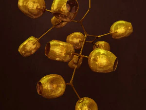 collection branching bubble 12 lamps 3D Model