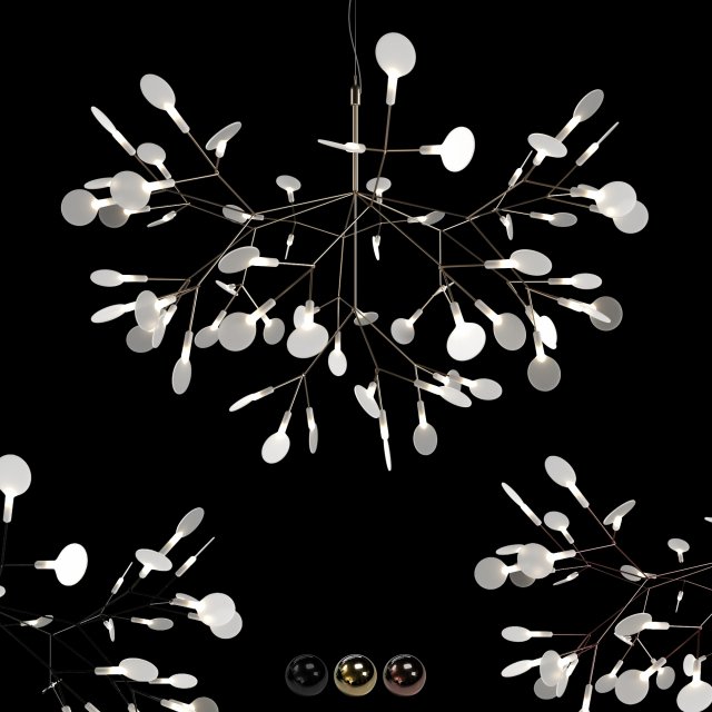 chandelier moooi heracleum ii Model 3D .c4d .max .obj .3ds .fbx .stl .blend 