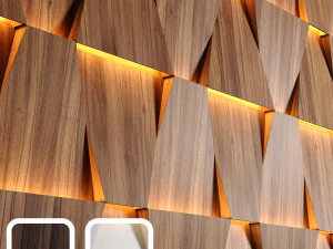 panel kayu yang dipimpin Model 3D