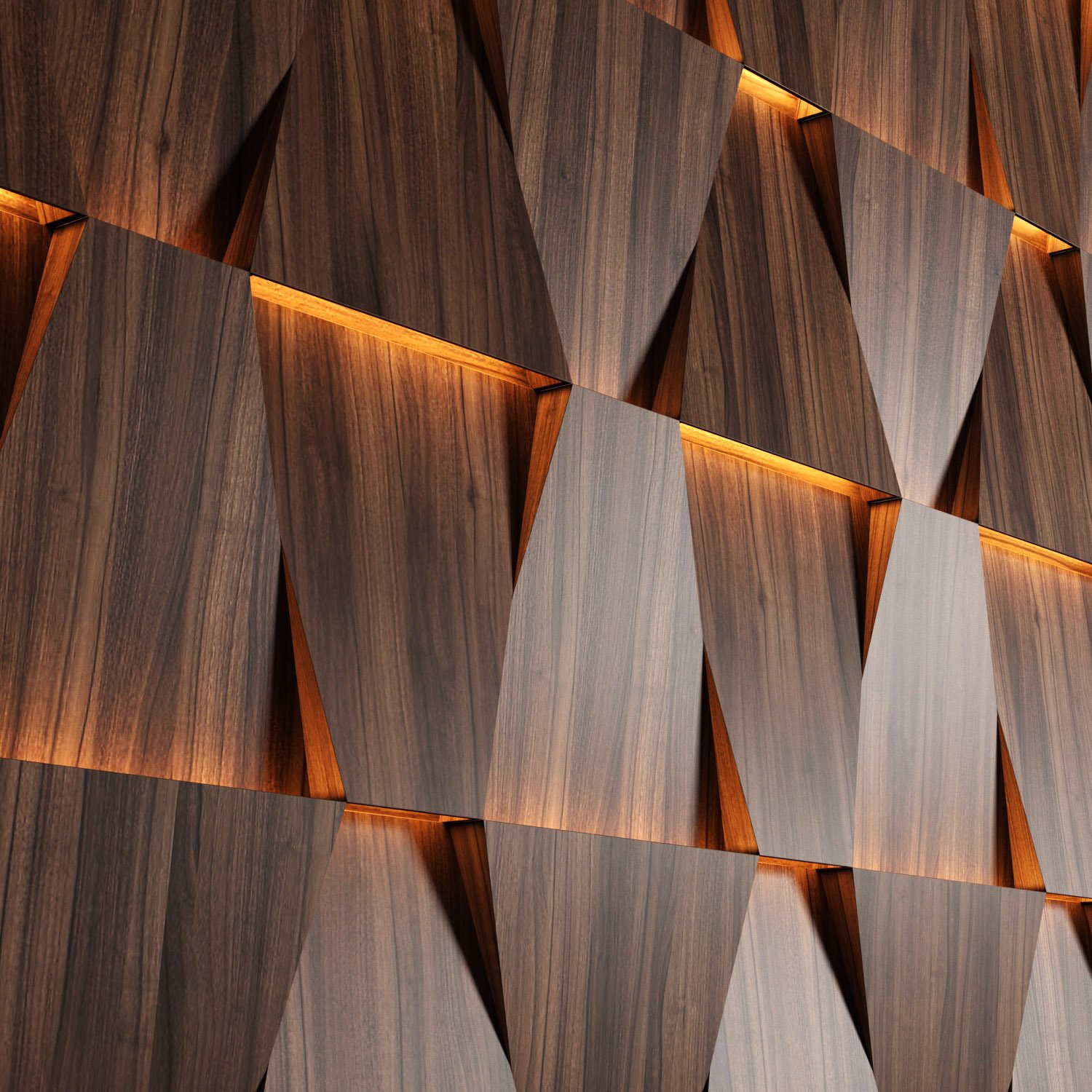 wooden led panels 3D Model Decoration 3DExport