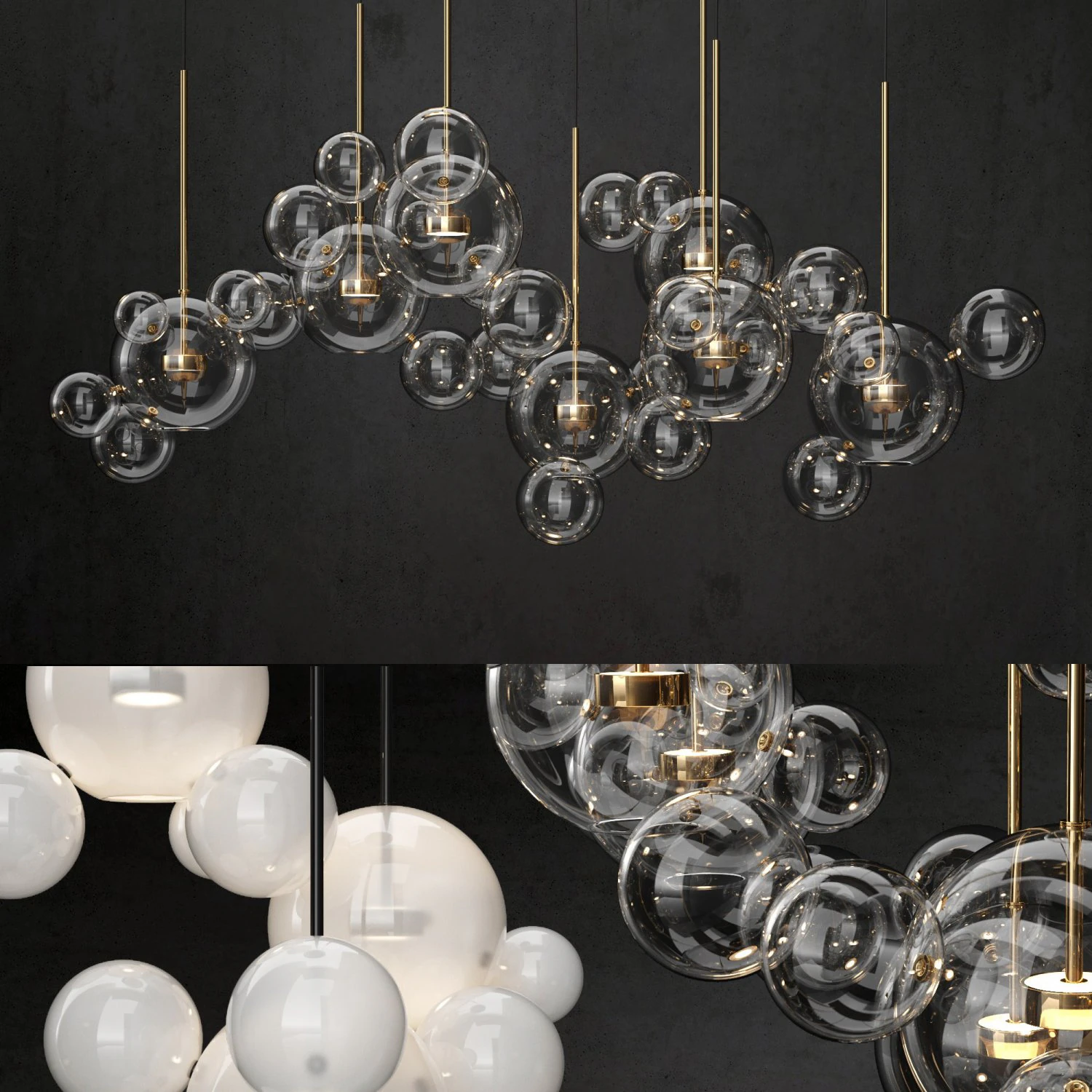 g c bolle 34 bubble 6 colors 3D Model .c4d .max .obj .3ds .fbx .stl .blend 