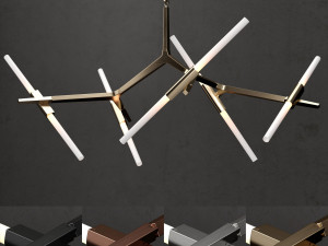 chandelier agnes 10 lights 4 colors 3D Model
