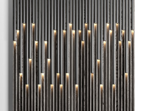 wooden led panels 2 Model 3D
