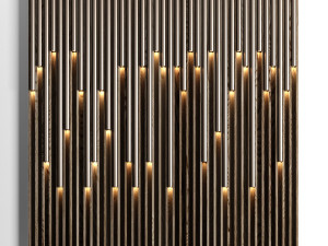wooden led panels 2 Model 3D