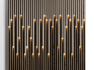 wooden led panels 2 3D Model