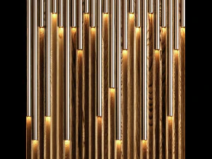 wooden led panels 2 3D Model