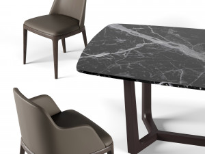 poliform dining set 3D Model