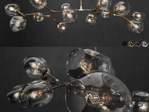 संग्रह शाखा बुलबुला 13 लैंप 3D मॉडल