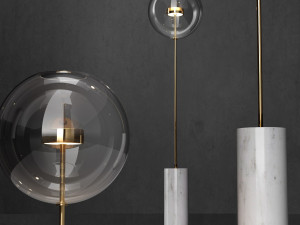 floor lamp g c bolle soffio short 3D Model