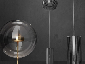 floor lamp g c bolle soffio short 3D Model