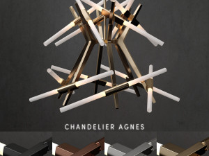 chandelier agnes 24 lights 2 4 colors 3D Model