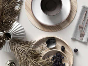 Tischdekorationen mit Schilfrohr 3D Modell